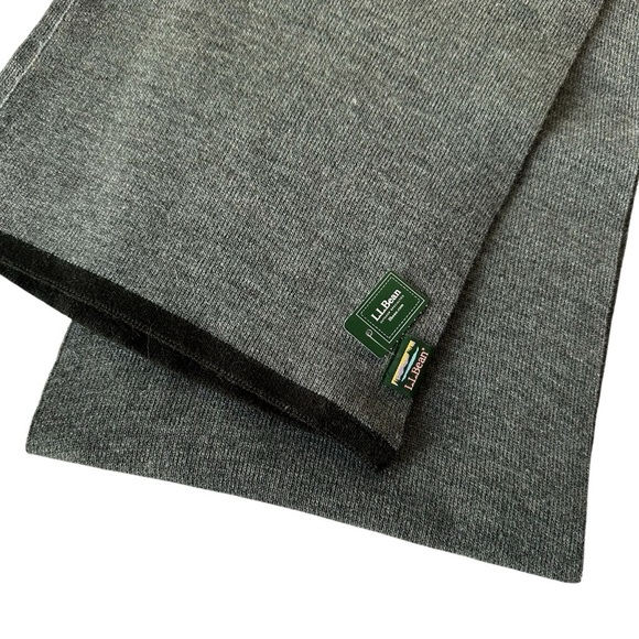 L.L. Bean Unisex Charcoal Heather Gray Scarf, NWT - Picture 2 of 5